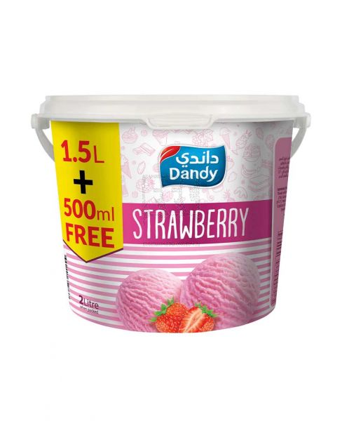 DANDY STRAWBERRY ICE CREAM 1.5LTR+500ML FREE