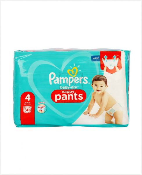 PAMPERS BABY DRY NAPPY PANTS S4 41S (9-15KG)