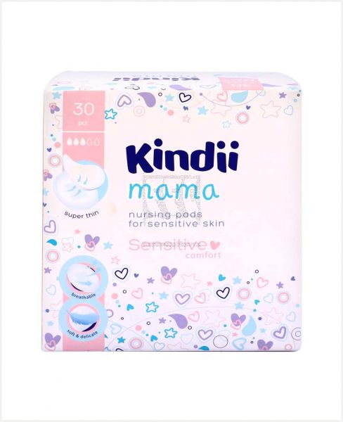 KINDII MAMA SENSITIVE COMFORT NURSING PADS 30PCS