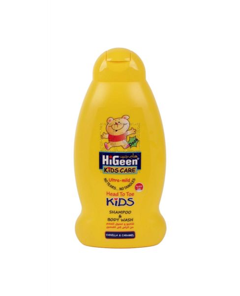 HIGEEN KIDS SHAMPOO & BODY WASH VANILLA & CARAMEL 500ML