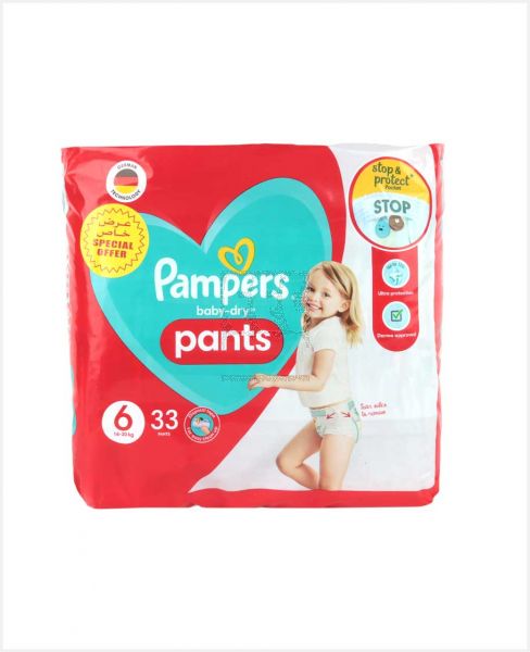 PAMPERS BABY DRY PANTS S6 33PCS