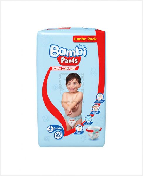 SANITA BAMBI DIAPER PANTS 4 LARGE JUMBO PACK 50PCS @15%OFF