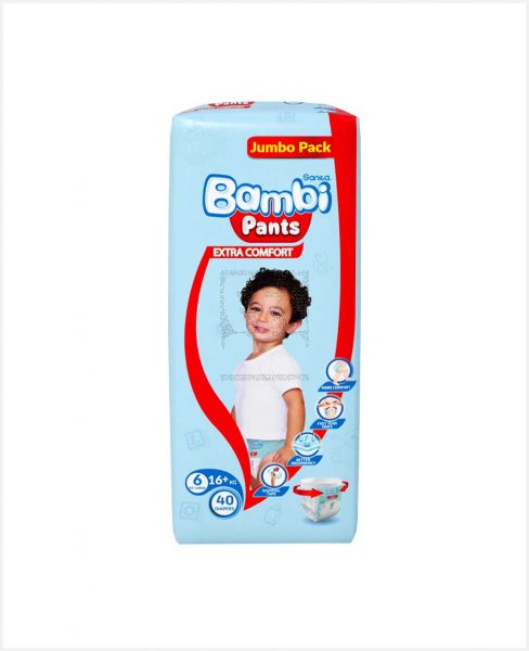 SANITA BAMBI DIAPER PANTS 6 XXL JUMBO PACK 40PCS @S. OFFER