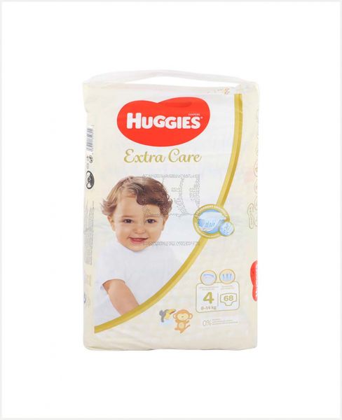 HUGGIES EXTRA CARE DIAPERS SIZE-4 68PCS