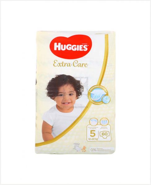 HUGGIES EXTRA CARE DIAPERS SIZE-5 60PCS