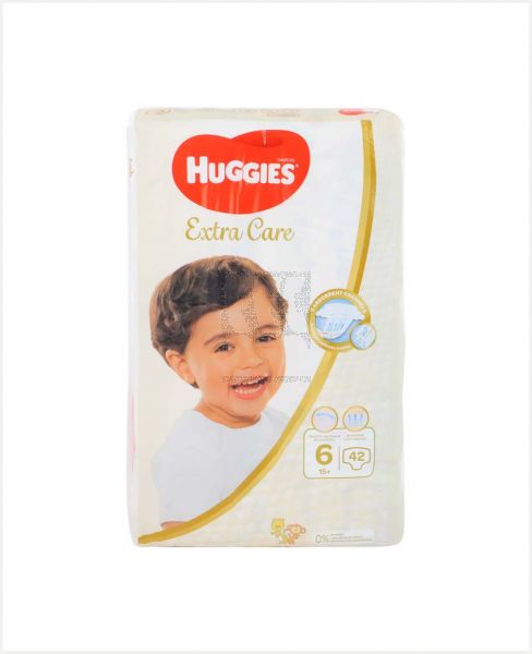 HUGGIES EXTRA CARE DIAPERS SIZE-6 42PCS