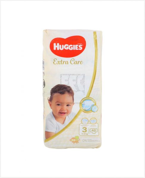 HUGGIES EXTRA CARE DIAPERS SIZE-3 42PCS