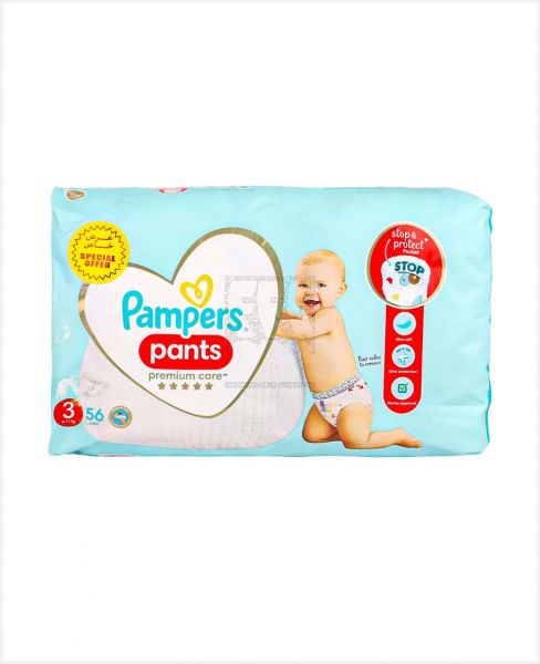 PAMPERS PREMIUM CARE DIAPER PANTS 3 (6-11KG) 56S OFFER