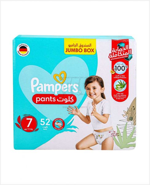 PAMPERS PANTS S7 17+KG 52PCS