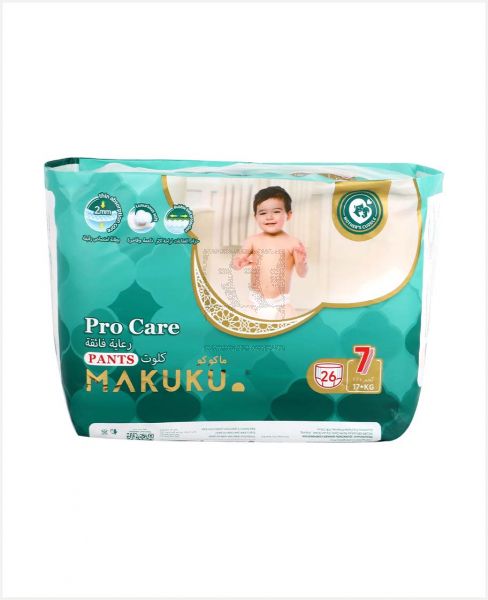 MAKUKU DIAPER PRO CARE PANTS 2MM NO.7 17+KG 26PCS