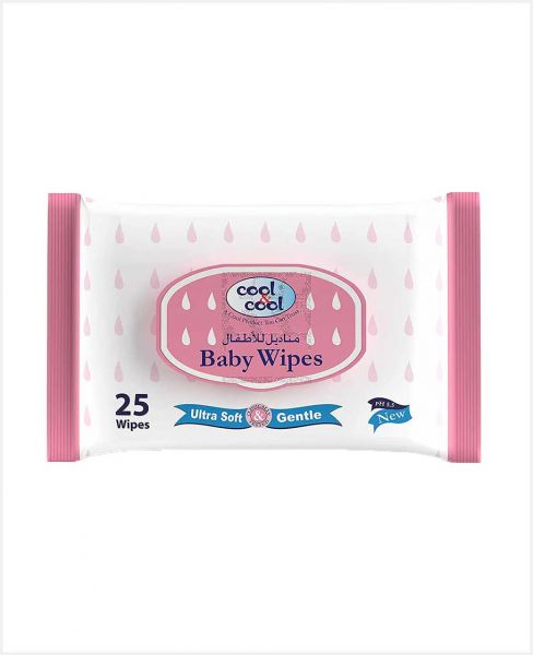 COOL & COOL BABY WIPES 25PCS