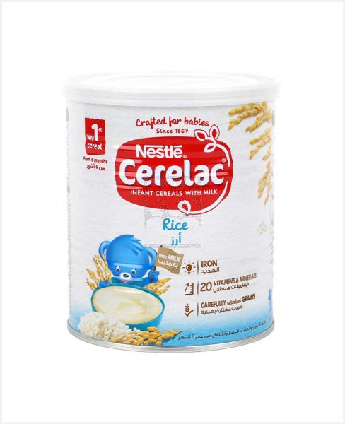 NESTLE CERELAC INFANT CEREALS WITH MILK RICE 400GM