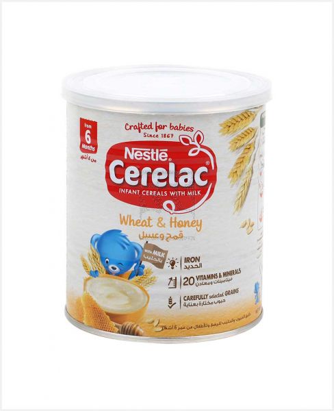 NESTLE CERELAC INFANT CEREALS WITH MILK WHEAT & HONEY 400GM