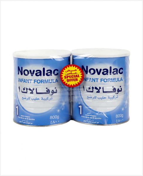 NOVALAC INFANT FORMULA 1 MILK 2SX800GM PROMO