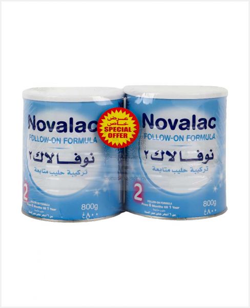 NOVALAC FOLLOW-ON FORMULA N2 MILK 2SX800GM PROMO