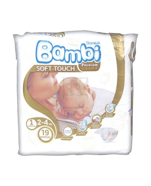 SANITA BAMBI DIAPER 1 NEW BORN 2-4KG 19PCS
