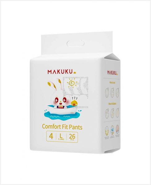 MAKUKU COMFORT FIT PANTS 4-L 9-14KG 26PCS PROMO