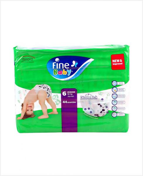 FINE BABY DIAPERS JUNIOR-6 (16+ KG) MEGA PACK 44PCS PROMO