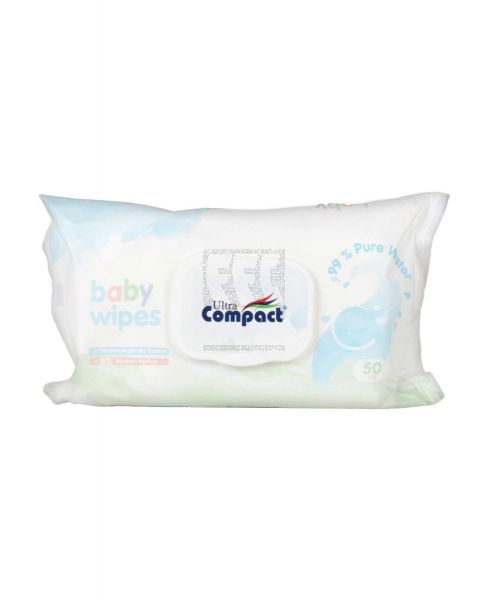 ULTRA COMPACT 99% PURE WATER BABY WIPES 50PCS