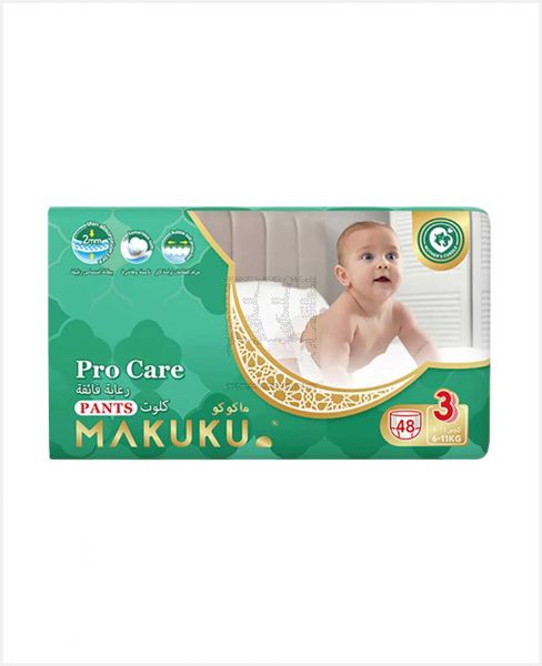 MAKUKU DIAPER PRO CARE PANTS NO.3 6-11KG 48PCS PROMO