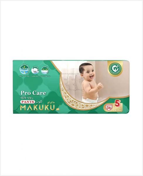 MAKUKU DIAPER PRO CARE PANTS 2MM NO.5 12-17KG 36PCS PROMO