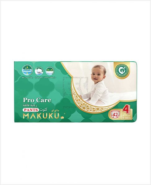 MAKUKU DIAPER PRO CARE PANTS NO.4 9-14KG 42PCS PROMO