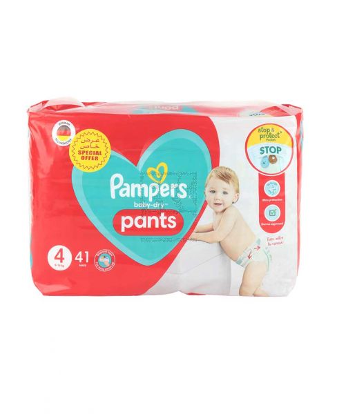 PAMPERS BABY DRY NAPPY PANTS S4 41S (9-15KG) OFFER
