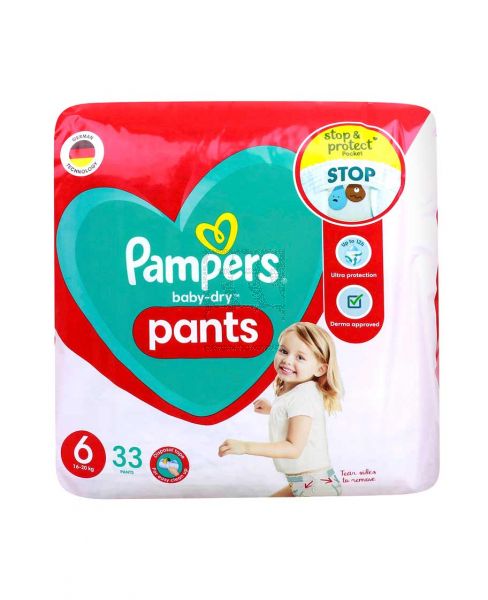 PAMPERS BABY DRY PANTS 6 16-20KG 33PCS PROMO