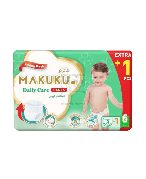 MAKUKU DIAPER DAILY CARE PANTS NO.6 15+KG 8+1PCS