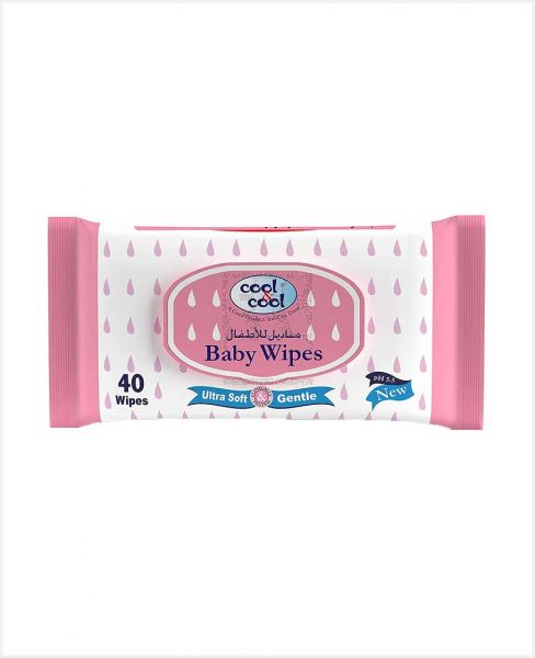 COOL & COOL BABY WIPES ULTRA SOFT & GENTLE 40PCS