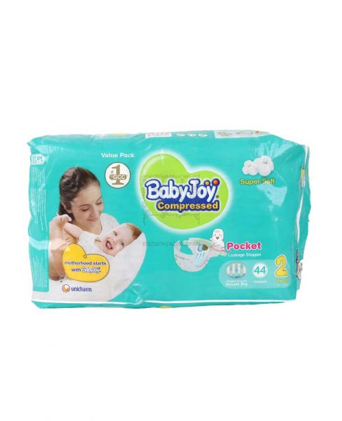 BABYJOY COMPRESSED SMALL DIAPERS-2 3.5-7KG 44PCS