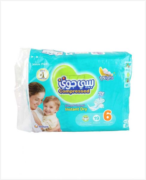 BABYJOY COMPRESSED JUNIOR XXL DIAPERS 6 16-25KG 19PCS