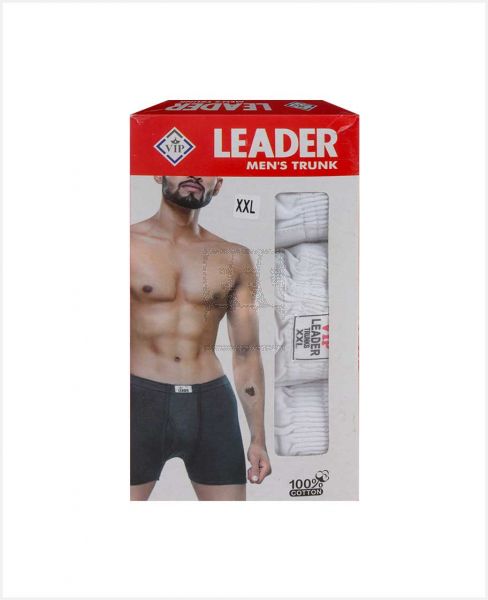 VIP LEADER MENS TRUNK WHITE (SIZE 105) XXL 3PCS