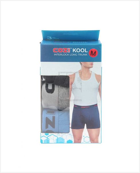 LUX COZI KOOL INTERLOCK TRUNK COLORED 3S PCK SIZE M/L/XL/XXL