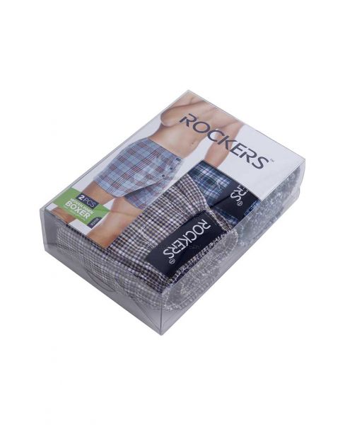 ROCKERS 100% COTTON WOVEN BOXER 2PCS SET RS908