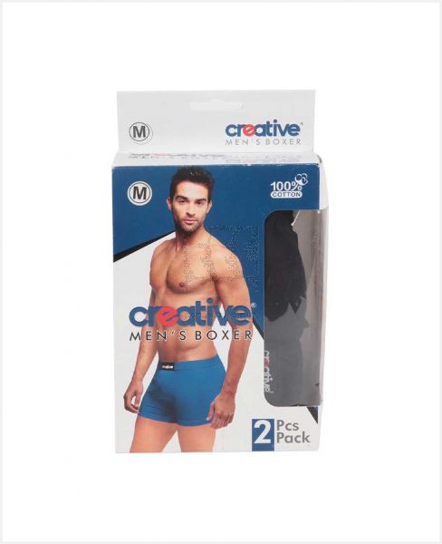 CREATIVE MENS BOXER SET OF 2 MEDIUM ASSTD COLOR BXI-2-M