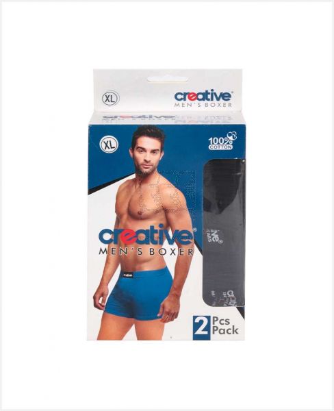 CREATIVE MENS BOXER SET OF 2 XLARGE ASSTD COLOR BXI-2-XL