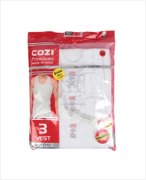 LUX COZI PREMIUM VEST(W) M RIB 3PCS PACK