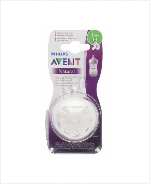 PHILIPS AVENT AVENT NATURAL 2.0 FEEDING TEATS 1M X2 PA470