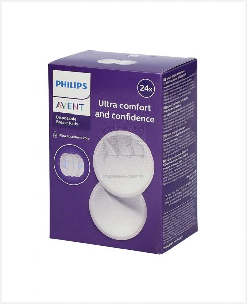 PHILIPS AVENT ULTRA COMFORT DISPOSABLE BREAST PADS X24 AV190