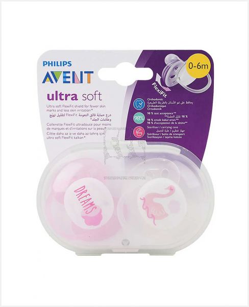 PHILIPS AVENT SOOTHER SILICONE SOFT 0-6M GIRL DECO X2 PA241