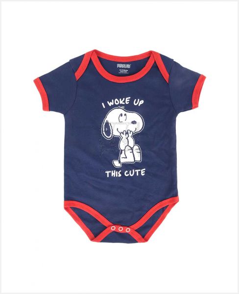 YFT B1H2 BODYSUITS BABY BOYS PEANUTS 3-24MONTHS PR S/S RC-PBPEIBBS017