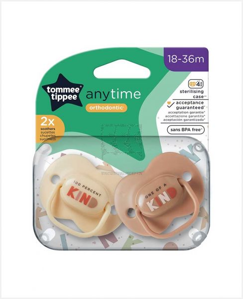 TOMMEE TIPPEE NIGHT TIME SOOTHER 2PCS 18-36M