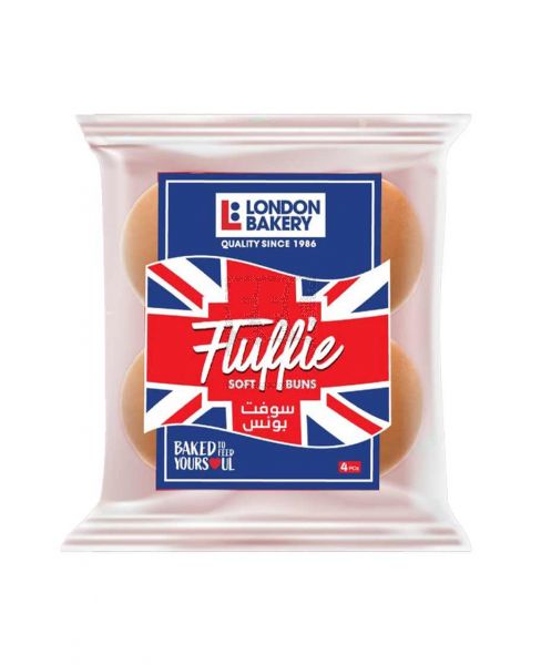 LONDON BAKERY FLUFFIE SOFT BUNS 4PCS 240GM