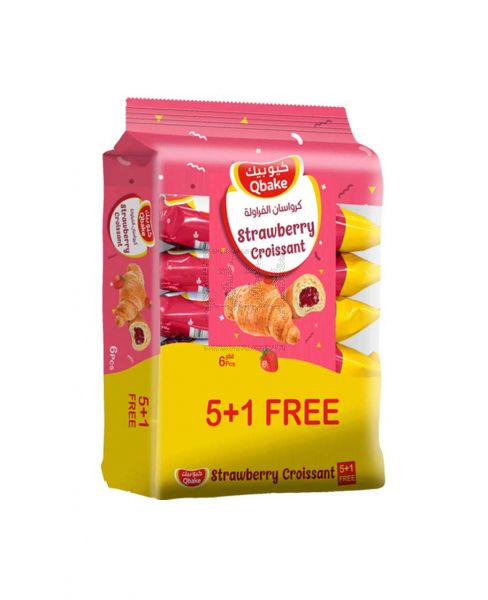 QBAKE CROISSANT STRAWBERRY 60GM 5+1FREE