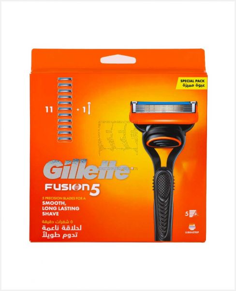 GILLETTE FUSION 5 RAZOR WITH 11 BLADES SPECIAL PACK