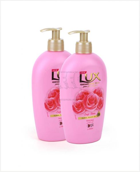 LUX PERFUMED HAND WASH SOFT ROSE 2X500ML @20%OFF