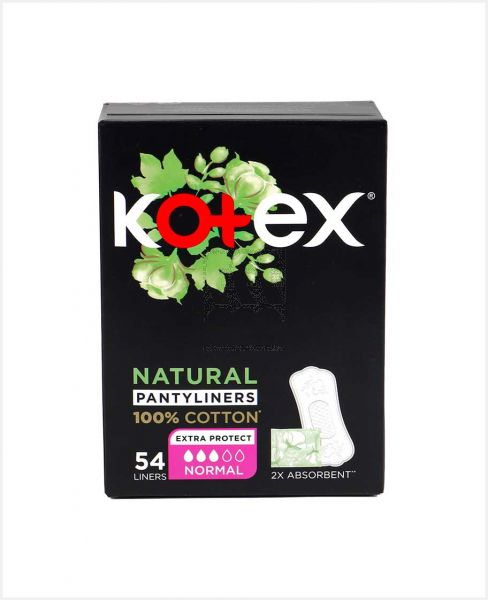 KOTEX NATURAL PANTYLINERS NORMAL 54PCS