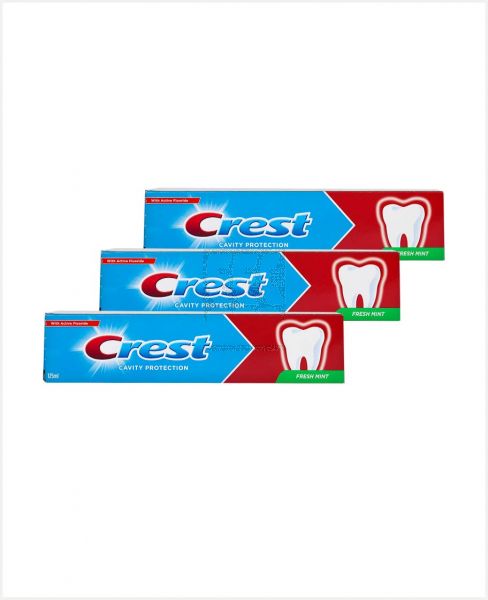 CREST CAVITY PROTECTION FRESH MINT TOOTHPASTE 3X125ML PROMO