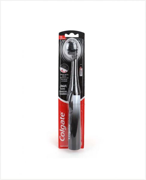 COLGATE 360 SONIC CHARCOAL BATTERY OPERATED TOOTHBRUSH SOFT